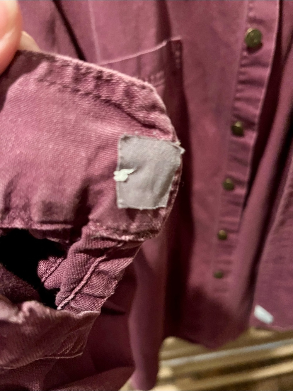 Vintage Levi's Men's Maroon Button-Up Shirt Jacket - Picture 10 of 12
